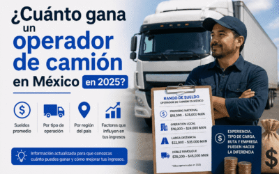 ¿Cuánto gana un operador de camión en México en 2025?