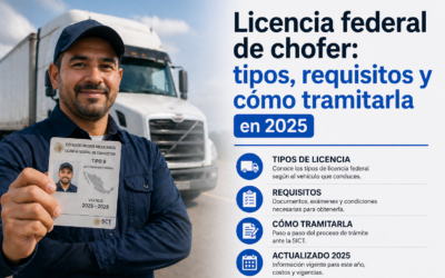 Licencia federal de chofer: tipos, requisitos y cómo tramitarla en 2025