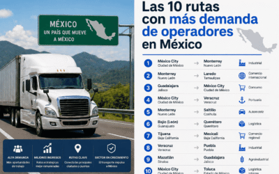 Las 10 rutas con más demanda de operadores en México
